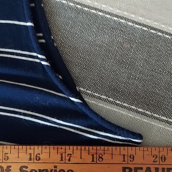 BEACHLUNCHLOUNGE XL Navy Blue White Stripe Sleeveless Maxi Dress‎ Nautical - Picture 6 of 8